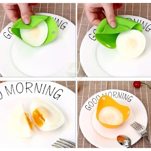 4-Pack Silicone Egg Poacher Cups Non-Stick, BPA-Free, Microwave & Stovetop Safe - Picture 4 of 7